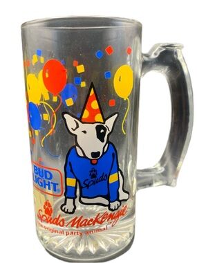 Vintage NOS Libbey Budweiser Bud Light Spuds MacKenzie Party Animal Mug 1987